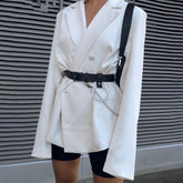 Double Breasted Blazer Long Sleeve Jacket Women Loose Coat 2021 Autumn Winter Female Streetwear Over Size Plus Clothes